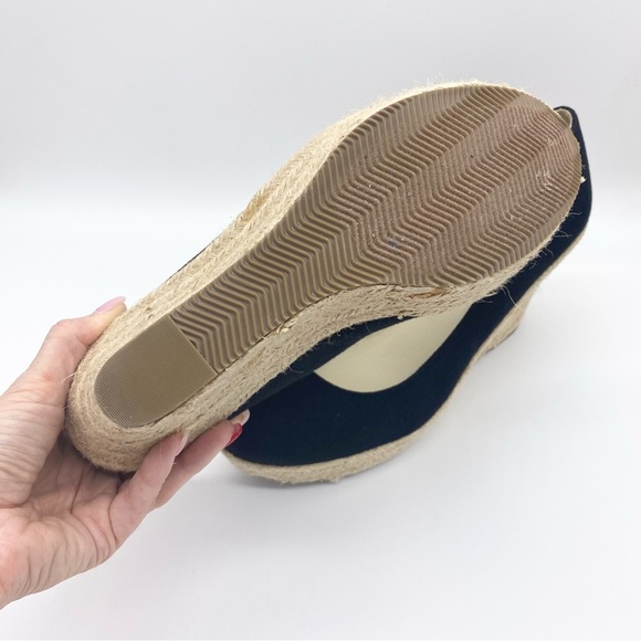 NEW-Coach and Four Black Espadrille Wedges 9.5 - Picture 8 of 8